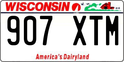 WI license plate 907XTM
