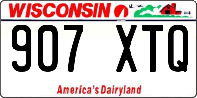 WI license plate 907XTQ
