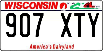 WI license plate 907XTY
