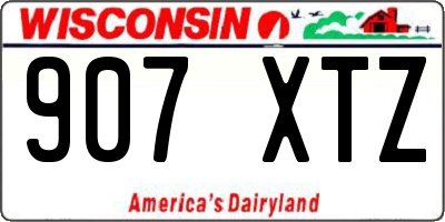 WI license plate 907XTZ