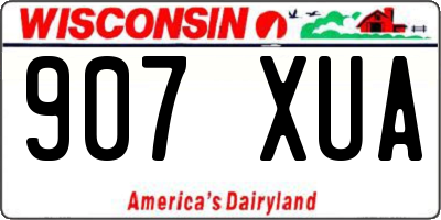 WI license plate 907XUA