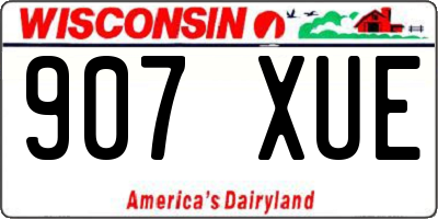 WI license plate 907XUE