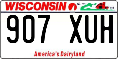 WI license plate 907XUH
