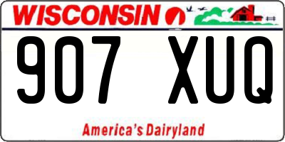 WI license plate 907XUQ