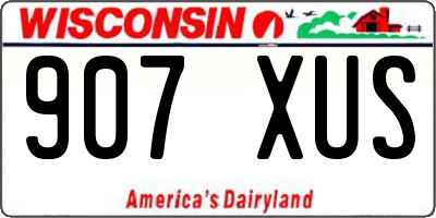 WI license plate 907XUS