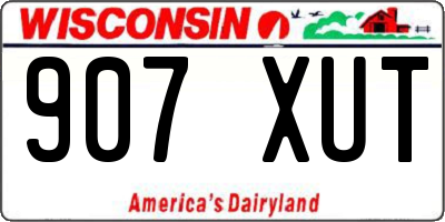 WI license plate 907XUT