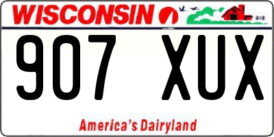 WI license plate 907XUX