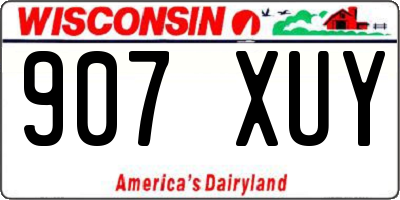 WI license plate 907XUY