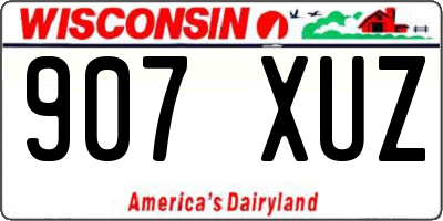 WI license plate 907XUZ