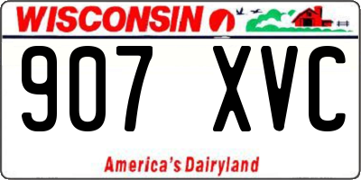 WI license plate 907XVC