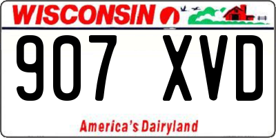 WI license plate 907XVD