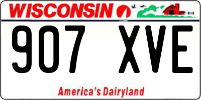 WI license plate 907XVE