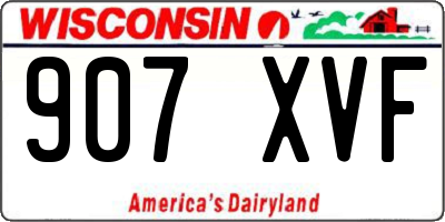 WI license plate 907XVF