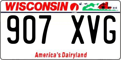 WI license plate 907XVG