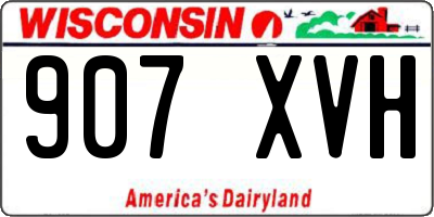 WI license plate 907XVH