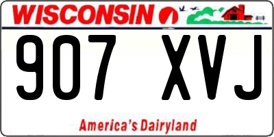 WI license plate 907XVJ