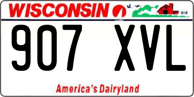 WI license plate 907XVL