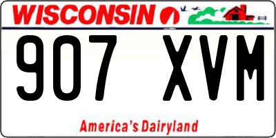 WI license plate 907XVM