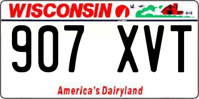 WI license plate 907XVT
