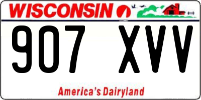 WI license plate 907XVV