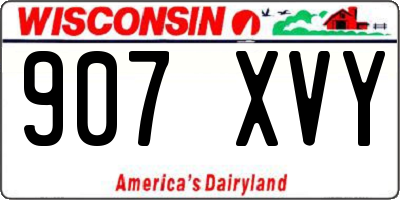WI license plate 907XVY