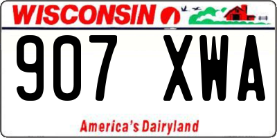 WI license plate 907XWA