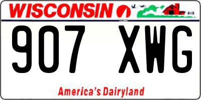 WI license plate 907XWG