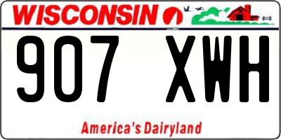 WI license plate 907XWH
