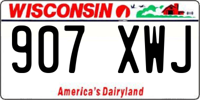 WI license plate 907XWJ