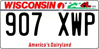 WI license plate 907XWP