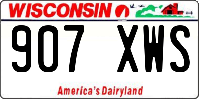 WI license plate 907XWS