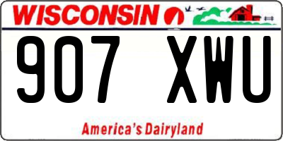 WI license plate 907XWU