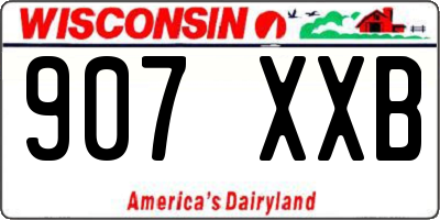 WI license plate 907XXB