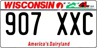 WI license plate 907XXC
