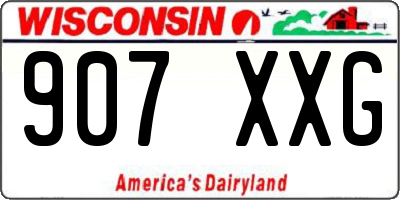 WI license plate 907XXG