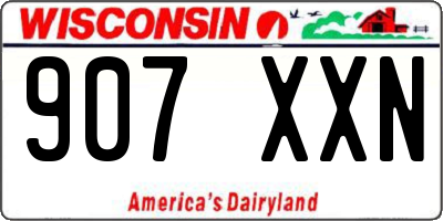WI license plate 907XXN