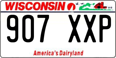WI license plate 907XXP