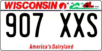 WI license plate 907XXS