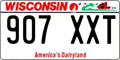 WI license plate 907XXT