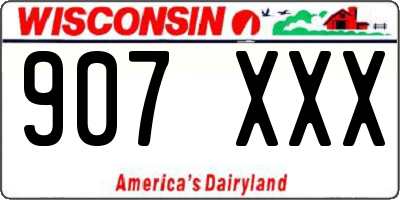 WI license plate 907XXX