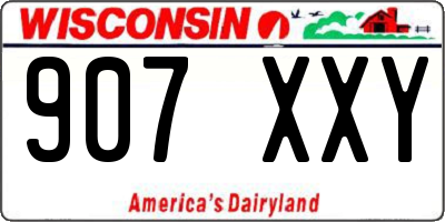 WI license plate 907XXY