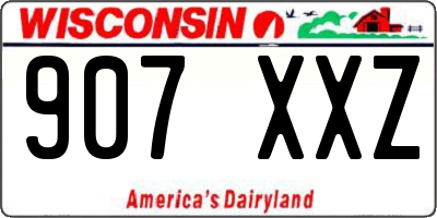 WI license plate 907XXZ