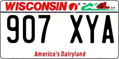 WI license plate 907XYA