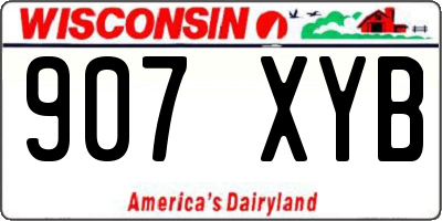 WI license plate 907XYB