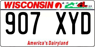 WI license plate 907XYD