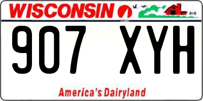 WI license plate 907XYH