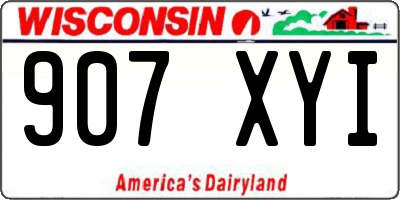 WI license plate 907XYI