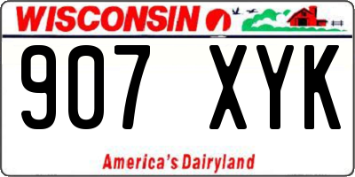 WI license plate 907XYK