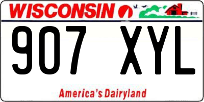 WI license plate 907XYL