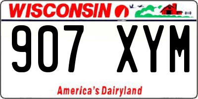 WI license plate 907XYM